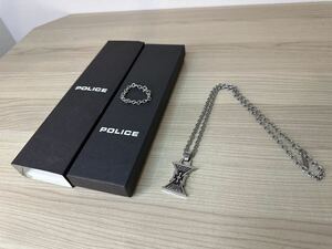 * POLICE Police necklace men's Logo plate box attaching 
