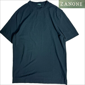 J7418 美品 ザノーネ 22SS ice cotton アイスコットン クルーネックTシャツ ブラック 50 ZANONE