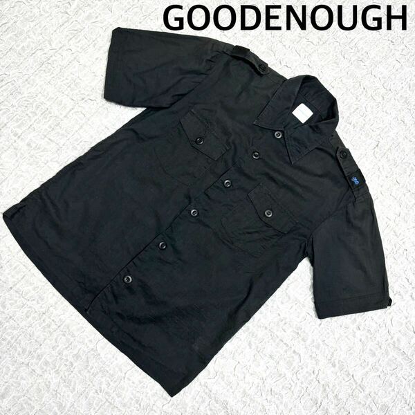 GOODENOUGH グッドイナフ　コットン半袖シャツ　ブラック