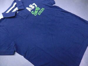 H03 美品・AEROPOSTALE エアロポステール 半袖 ポロシャツ XL/TG 大きいサイズ