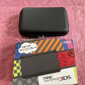  ★美品★ new3ds ブラック ポケモンバンク ポケムーバー 他正規ダウンロード済み スーパーファミコン仕様 着せ替えプレート 充電アダプタ