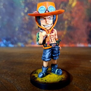 エース　リペイント塗装済み完成品/ワンピース/ワールドコレクタブルフィギュア/ワーコレ/WCF/ ONEPIECE figure repaint