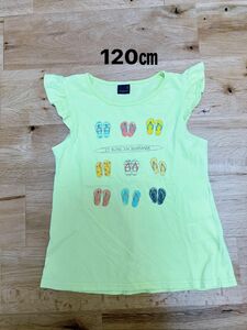 ノースリーブ 120㎝ カットソー 子供服 女の子 半袖Tシャツ 半袖カットソー