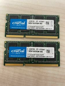 Crucial製Micron 16GB(8GBx2枚) DDR3L PC3L-12800 CT102464BF160B