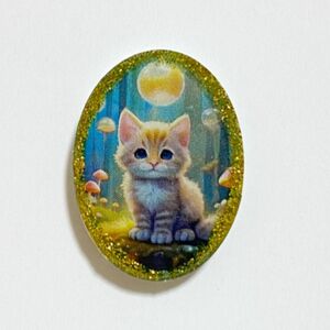 レジンアクセサリー　ねこ　春アクセサリー［833］ヘアゴム　ポニーフック　金具変更可