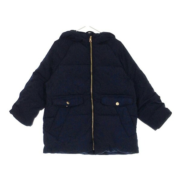 【28496】 zara Kids ザラキッズ ダウンジャケット サイズ6/116cm ネイビー シンプル ゆったり ノームコア 防寒 あたたかい キッズ