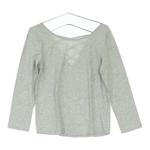 【27730】 H&M エイチアンドエム 長袖Tシャツ ロンT カットソー サイズUS14y CN170/88 グレー ラウンドネック ラメ 背面デザイン キッズ