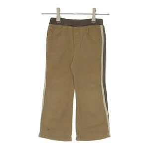 [27638] bottoms size 100 Brown stripe waist rubber pocket season less tei Lee casual translation have Kids 