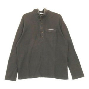 [27486] a.v.va-veve свитер размер 52 / примерно XXL Brown кнопка карман простой одноцветный casual модный мужской 