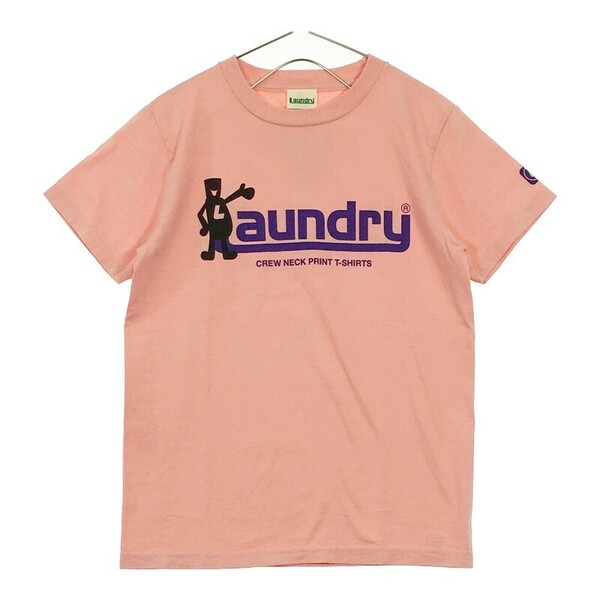 【26200】 新古品 LAUNDRY ランドリー 半袖Tシャツ カットソー サイズXS(SS) ピンク 前後ロゴ入り 動きやすい レディース 定価2625円