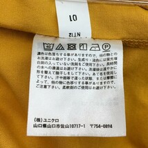 【18876】 UNIQLO ユニクロ 半袖Tシャツ カットソー サイズL イエロー シンプル カジュアル Uネック 無地 明るい 着心地抜群 メンズ_画像8