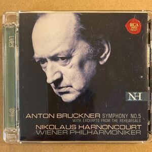 廃盤 SACDハイブリッド アーノンクール / ブルックナー : 交響曲 第5番 、同曲リハーサル抜粋 2CD