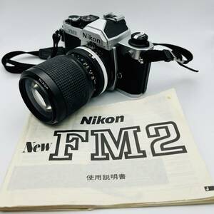 【⑦】Nikon　ニコン　FM2　シルバー　レンズ　Nikon　35-105　1：3.5-4.5　本体はキレイ目　シャッター〇　中古品　保管品　説明書付き