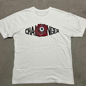 CHALLENGER 10周年 限定　薔薇　tee tシャツ XXL チャレンジャー　東京インディアンズ　ROUGH RIDERS 白　ホワイト　eye 花
