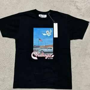 23aw CHALLENGER clouds tee tシャツ 東京インディアンズ　ROUGH RIDERS 黒　ブラック　ラフライダース　チャレンジャー