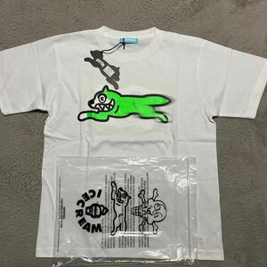 ICECREAM × PSYCH WORLD tee running dog tee tシャツ　billionaire boys club 犬　サイコワールド　s 白　ホワイト