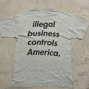 希少　05ss Supreme illegal business controls America Tee tシャツ イリーガル　GREY L