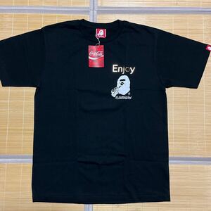 新品未使用　A BATHING APE BAPE KAWS COCA-COLA コカコーラ　BABY MILO tee tシャツ 黒　ブラック　L SHARK STA CAMO 迷彩　general 