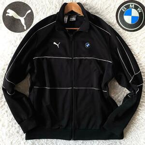 Редкий / XL Размер - BMW BMW PUMA Коллаборация Спортивная куртка Молния Блузон Логотип Черный Черный Мужской