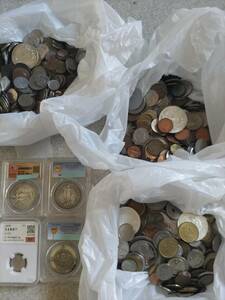  foreign silver coin, Japan old coin set sale 