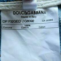 美品 Dolce&Gabbana ドルチェ＆ガッバーナ サイズ40 サイドライン スリム ストレート デニムパンツ ジーンズ 水色 ライトブルー_画像10