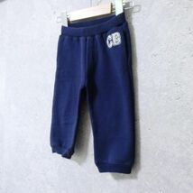 美品 Baby Dior ベビーディオール サイズ12 ネイビー 紺 スウェットパンツ ジョガーパンツ CDロゴ 裏起毛 裾リブ_画像4