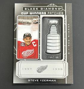 2023-24 UD Black Diamond NHL Steve Yzerman Red Wings Cup Winner Patches CW-SY