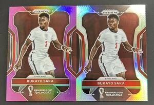 2022-23 Prizm Soccer Bukayo Saka England #84 199枚限定 Purple Priz Silver Prizm World Cup 2枚