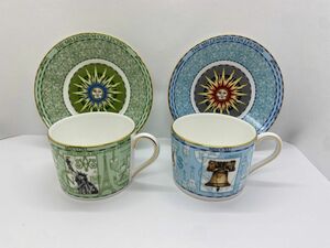 WEDGWOOD 廃盤　カップ＆ソーサー　ミレニアムコレクション　1997-1998 2客　金彩　美品