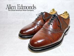 貴重!!【極美品】Allen Edmonds アレンエドモンズ 最高級 コードバン プレーントゥ 茶 US7（約25cm）アメリカ製 高級紳士靴