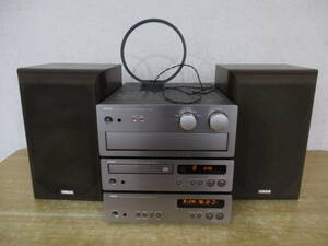 ●TJ-845 『 YAMAHA ヤマハ TX-10 CDX-10 AX-10 NS-5 ペア』システムコンポ　通電確認済み　現状渡し　リモコン、インシュレーター付き