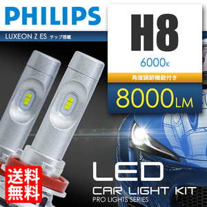 LED ヘッドライト / フォグランプ H8 フィリップス 6000K ホワイト 白 計8000lm LED バルブ 国内 点灯確認 検査後出荷 宅配便 送料無料