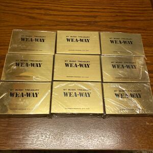  unused 9 piece not for sale metal cassette case WARNER PIONEER 10TH YEAR MY MUSIC TREASURY WEA-WAY cassette tape case Gold present condition goods 