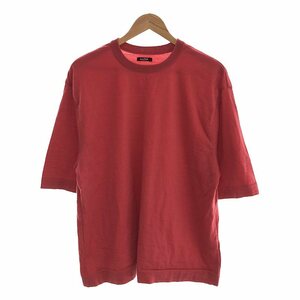 maillot / мой yo| 2023SS | Crew Knit Tee вязаный Crew футболка унисекс | 3 | розовый красный | женский 