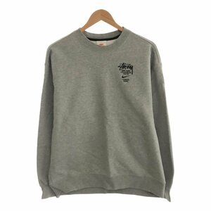 NIKE / ナイキ | × STUSSY / ステューシー Fleece Crew Sweatshirt / フリース スウェット プルオーバー | S | グレー | メンズ