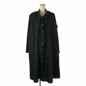 【美品】 sacai / サカイ | ドローストリング オーバー シャツ ワンピース | 2 | ブラック | レディースの画像1