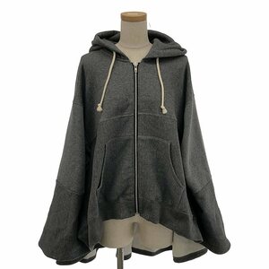 【美品】 JUNYA WATANABE / ジュンヤワタナベ | 2023AW | 変形 バックギャザー スウェット オーバーフーディ | S | グレー | レディース