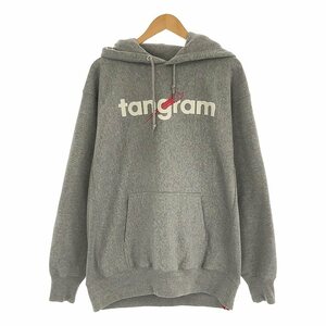 TANGRAM / タングラム | × CLUBHAUS クラブハウスコラボ ロゴプリント フーディ プルオーバーパーカー | XL | グレー | メンズ