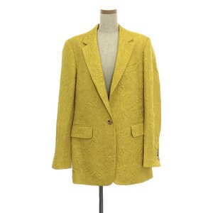 DRIES VAN NOTEN / ドリスヴァンノッテン | 2018AW | Jacquard Blazer 総柄 ジャケット | 38 | イエロー | レディース