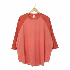 【美品】 SHINYA KOZUKA / シンヤコヅカ | 2023SS | PALABORA オーバーサイズ フットボールTシャツ | S | ピーチ | メンズ