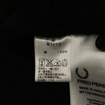 FRED PERRY / フレッドペリー | 英国製 月桂樹 ロゴ刺しゅう 鹿の子 長袖ポロシャツ | 36 | ブラック | メンズ_画像6