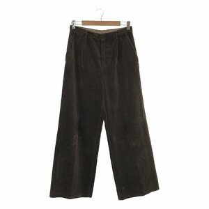 【美品】 AURALEE / オーラリー | WASHED CORDUROY WIDE SLACKS / コーデュロイ ワイドスラックス パンツ | 1 | ブラウン | レディース