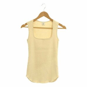 【美品】 6(ROKU) BEAUTY&YOUTH / ロクビューティーアンドユース | COTTON RIB TANK TOP / リブ タンクトップ | F | アイボリー系