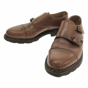 Paraboot / Paraboot | WILLIAM William leather double monk strap shoes | 8.5 | cognac Brown | men's 