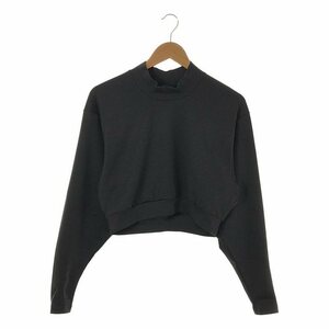 【美品】 jonnlynx / ジョンリンクス | ハイネック カットソー / ショートプルオーバー | F | チャコールブラック系 | レディース