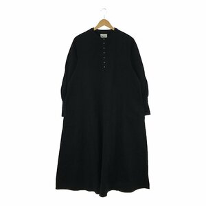 foufou / フーフー | henley neck volume sleeve one piece ヘンリーネックボリュームスリーブワンピース | F | ブラック | レディース