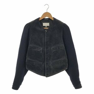 【美品】 Maison Margiela / メゾンマルジェラ | 2022SS | ヴィンテージ加工 スリーブニット コーデュロイ ノーカラージャケット