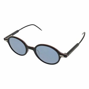 【美品】 THOM BROWNE / トムブラウン | カラーレンズ アイウェア メガネ 眼鏡 / サングラス /TB-407-A-BLK-46 | 46□22-147 | ブラック