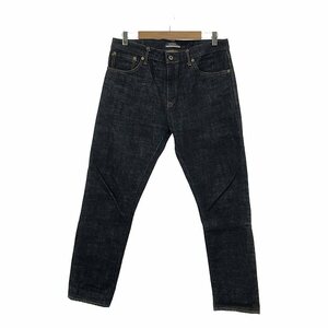 JAPAN BLUE JEANS / ジャパンブルージーンズ | J366 / レザーパッチ セルビッチ 濃紺 デニムパンツ | 33 | インディゴ | メンズ