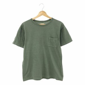 PHIGVEL / フィグベル | コットン ポケットTシャツ | 2 | グリーン | メンズ